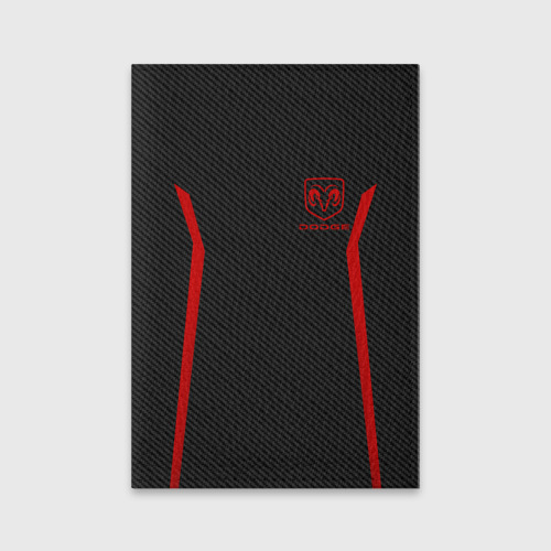 Обложка для паспорта матовая кожа Dodge sport, цвет красный