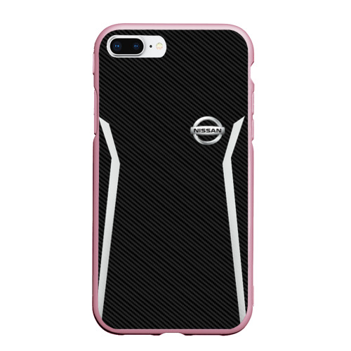 Чехол для iPhone 7Plus/8 Plus матовый Nissan sport, цвет розовый