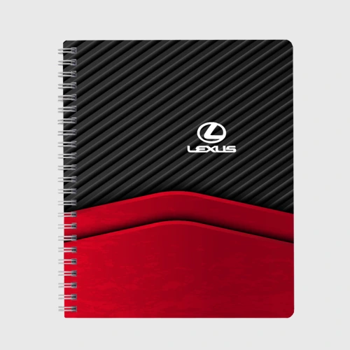 Тетрадь Lexus logo - red black carbon