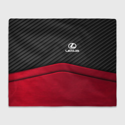 Плед 3D Lexus logo - red black carbon