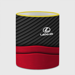 Кружка с полной запечаткой Lexus logo - red black carbon - фото 2