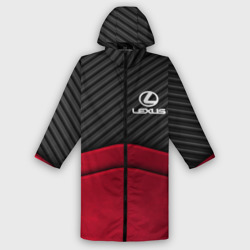 Женский дождевик 3D Lexus logo - red black carbon