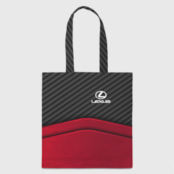 Шоппер 3D Lexus logo - red black carbon