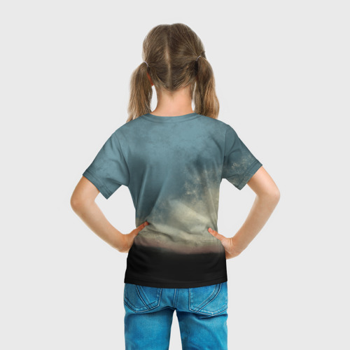 Детская футболка 3D с принтом Kingdom fight, вид сзади #2