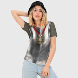 Женская футболка 3D Slim Доспех рыцаря - фото 2