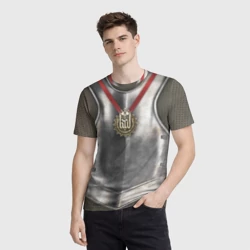 Мужская футболка 3D Доспех рыцаря - фото 2