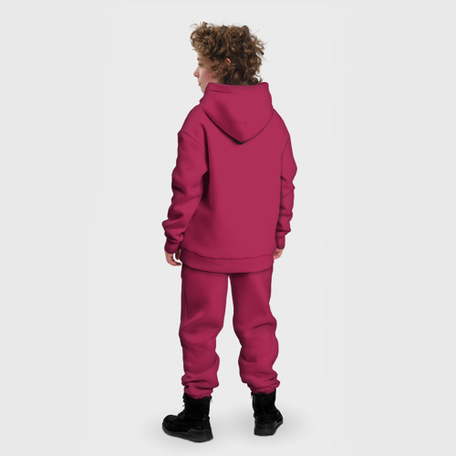 Детский костюм хлопок Oversize Gussi gang, цвет маджента - фото 4