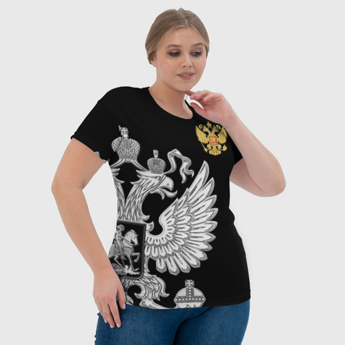 Женская футболка 3D Russia Exclusive black - фото 6