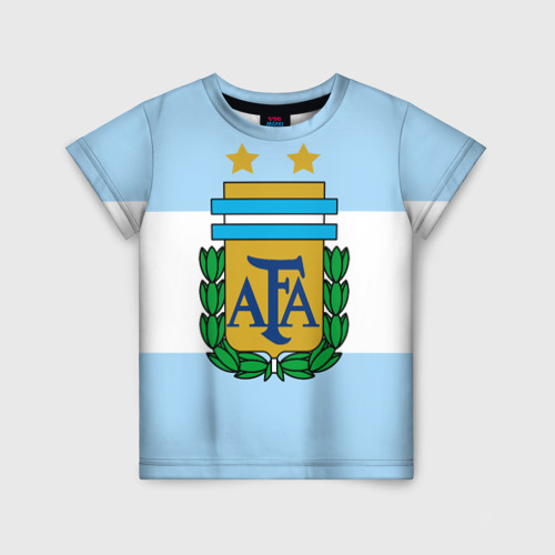 Детская футболка 3D Сборная Аргентины флаг