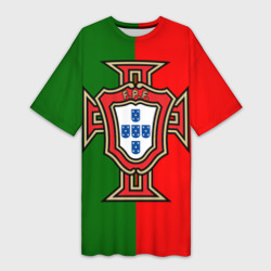 Платье-футболка 3D Сборная Португалии флаг