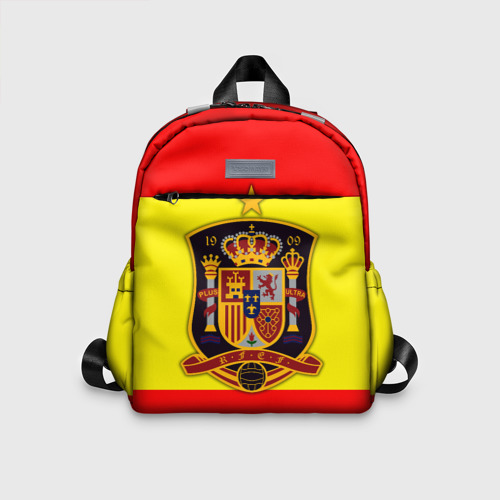 Детский рюкзак 3D с принтом Сборная Испании флаг, вид спереди #2