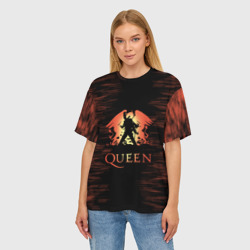 Женская футболка oversize 3D Queen - фото 2