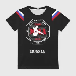 Женская футболка 3D MMA Mixed Martial Arts