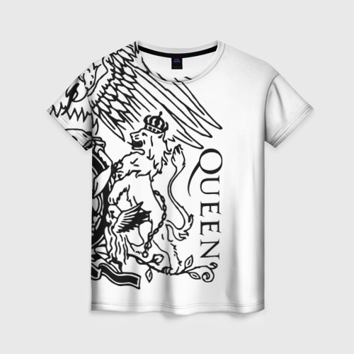 Женская футболка 3D с принтом Queen, вид спереди #2
