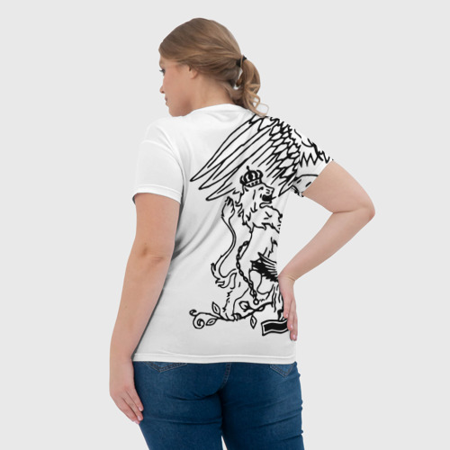 Женская футболка 3D с принтом Queen, вид сзади #2
