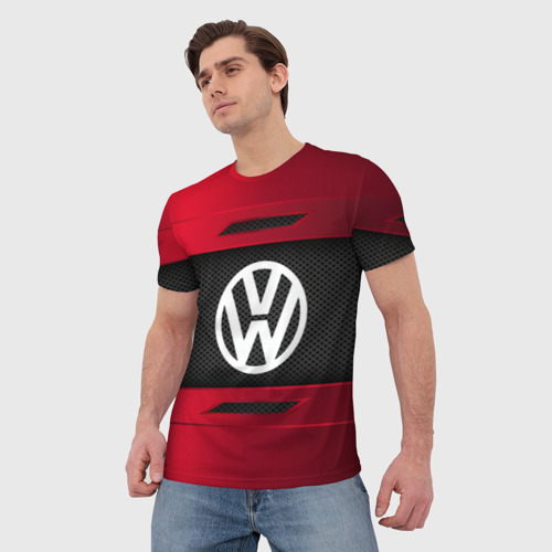 Мужская футболка 3D VOLKSWAGEN SPORT, цвет 3D печать - фото 3