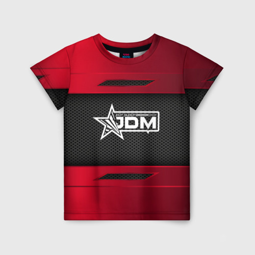 Детская футболка 3D с принтом JDM SPORT, вид спереди #2