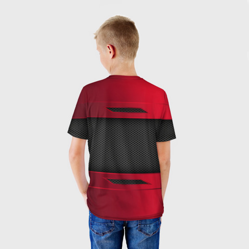 Детская футболка 3D с принтом JDM SPORT, вид сзади #2