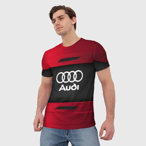 Мужская футболка 3D AUDI SPORT - фото 3