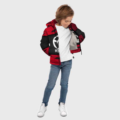 Зимняя куртка для мальчиков 3D Mazda sport, цвет светло-серый - фото 5