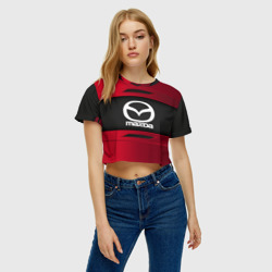 Женская футболка Crop-top 3D Mazda sport - фото 2