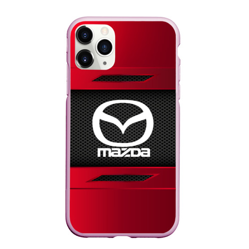 Чехол для iPhone 11 Pro Max матовый Mazda sport, цвет розовый