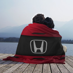 Плед с принтом Honda sport для любого человека, вид спереди №2. Цвет основы: 3d (велсофт)