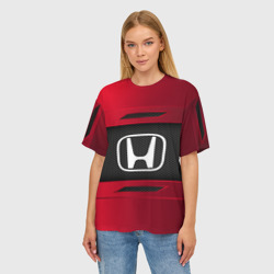 Женская футболка oversize 3D Honda sport - фото 2
