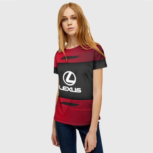 Женская футболка 3D Lexus sport, цвет 3D печать - фото 3