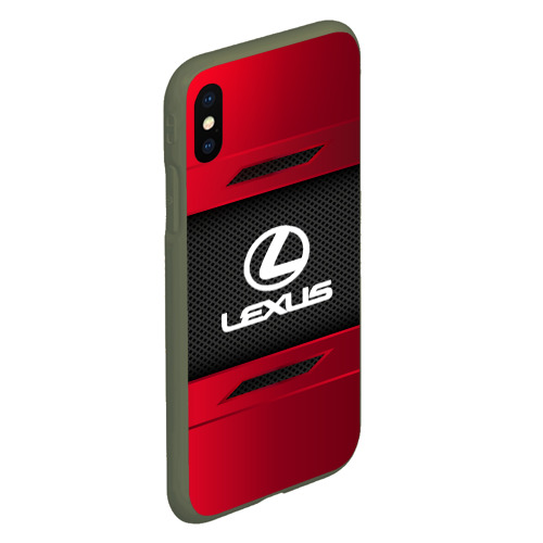 Чехол для iPhone XS Max матовый Lexus sport, цвет темно-зеленый - фото 3