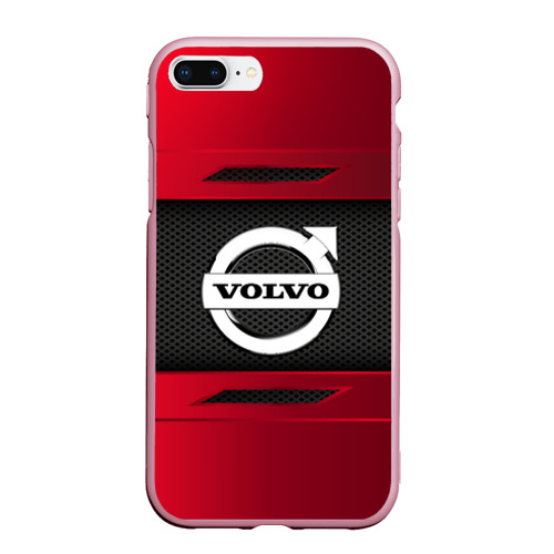 Чехол для iPhone 7Plus/8 Plus матовый Volvo sport, цвет розовый