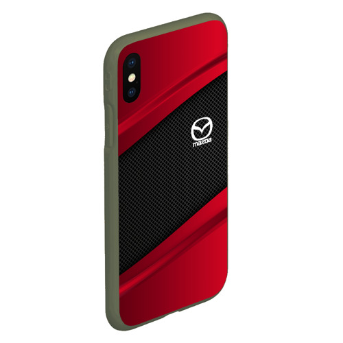 Чехол для iPhone XS Max матовый Mazda sport, цвет темно-зеленый - фото 3