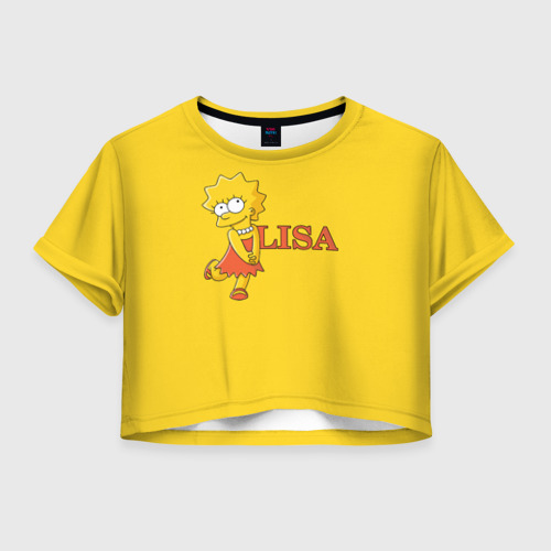 Женская футболка Crop-top 3D Lisa, цвет 3D печать