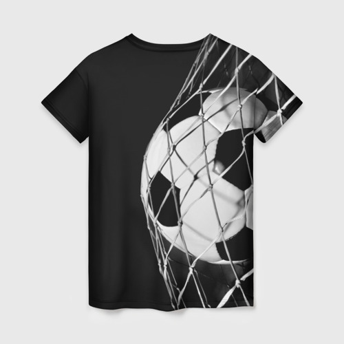 Женская футболка 3D Болельщик Россия - мяч в воротах, цвет 3D печать - фото 2