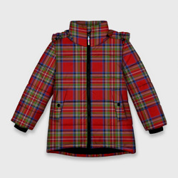 Зимняя куртка для девочек 3D Королевский Стюарт Тартан