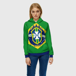 Женская толстовка 3D Сборная Бразилии флаг - фото 2