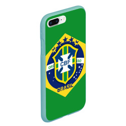 Чехол для iPhone 7Plus/8 Plus матовый Сборная Бразилии флаг - фото 2