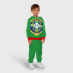 Детский костюм с толстовкой 3D Сборная Бразилии флаг - фото 2