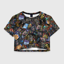 Женская футболка Crop-top 3D Iron Maiden. Дискография