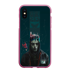 Чехол для iPhone XS Max матовый Mr. Robot 1