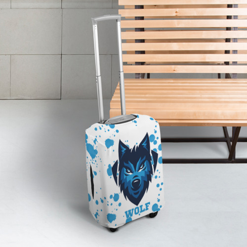 Чехол для чемодана 3D Синий волк - фото 3