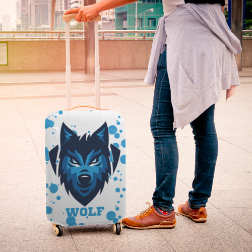 Чехол для чемодана 3D Синий волк - фото 4