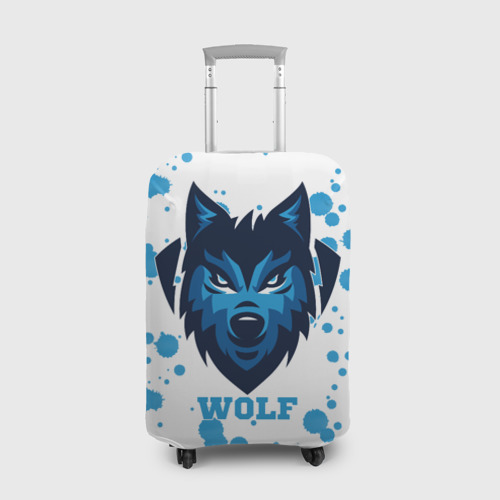 Чехол для чемодана 3D Синий волк