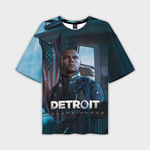 Мужская футболка oversize 3D Detroit: Become Human - Markus, цвет 3D печать