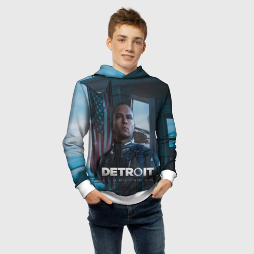 Детская толстовка 3D Detroit: Become Human - Markus, цвет белый - фото 6