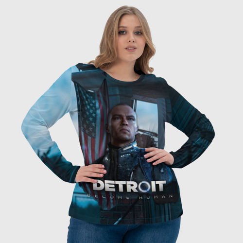 Женский лонгслив 3D Detroit: Become Human - Markus, цвет 3D печать - фото 6