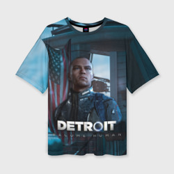 Женская футболка oversize 3D Detroit: Become Human - Markus