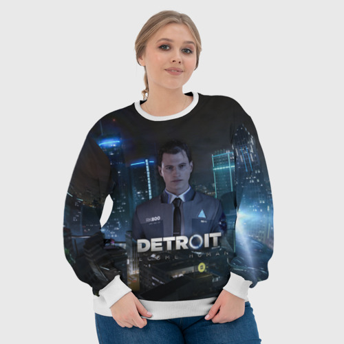 Женский свитшот 3D Detroit: Become Human - Connor, цвет 3D печать - фото 6