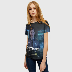 Женская футболка 3D Detroit: Become Human - Connor - фото 2