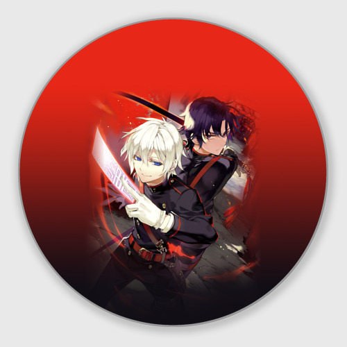 Круглый коврик для мышки Shinya & Guren